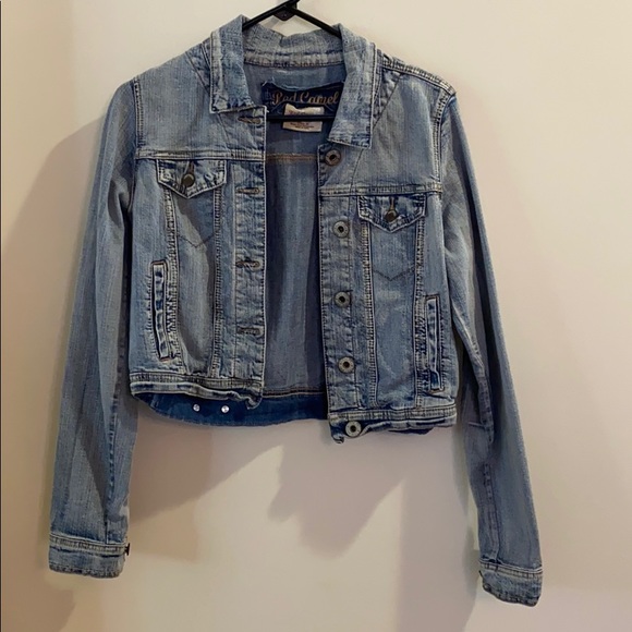 Red Camel Jackets & Blazers - Red Camel Cropped Denim Jean Jacket